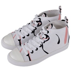 Feet Toes Foot Barefoot Footprint Women s Mid-top Canvas Sneakers by Modalart
