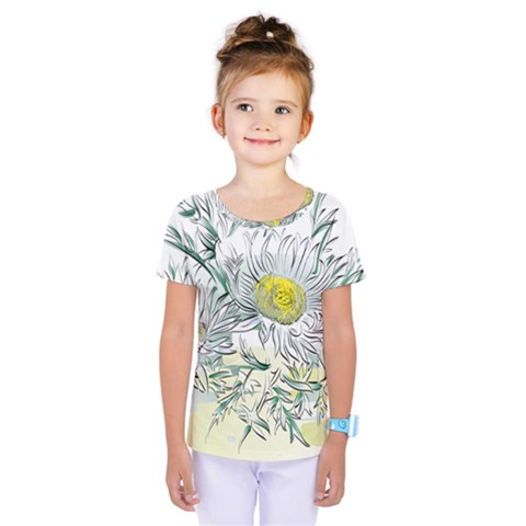Thistle Alpine Flower Flower Plant Kids  One Piece T-shirt by Modalart