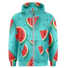 Watermelon Fruit Slice Men s Zipper Hoodie by Bedest