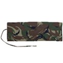 Camouflage Pattern Fabric Roll Up Canvas Pencil Holder (M) View1