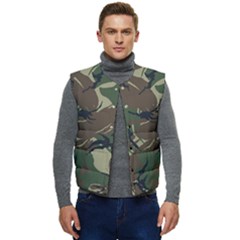 Camouflage Pattern Fabric Men s Button Up Puffer Vest	 by Bedest