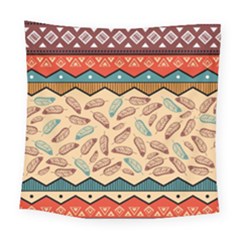 Ethnic-tribal-pattern-background Square Tapestry (large) by Apen