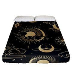 Star Colorful Christmas Abstract Fitted Sheet (queen Size) by Ndabl3x