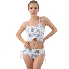 Abstract Fashion Background Suitable Fabric Printing Mini Tank Bikini Set by Ndabl3x