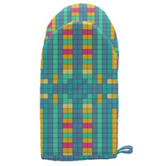 Checkerboard Squares Abstract Art Microwave Oven Glove by Ravend