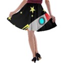 Planet Rocket Space Stars A-line Skater Skirt View2
