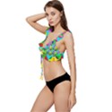 Star Texture Template Design Low Cut Ruffle Edge Bikini Top View2