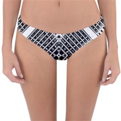 Pattern Tile Repeating Geometric Reversible Hipster Bikini Bottoms by Ravend