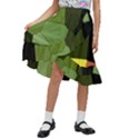 Mosaic Structure Background Tile Kids  Ruffle Flared Wrap Midi Skirt View1