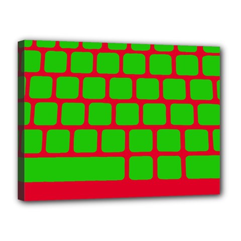 Keyboard Keys Computer Input Pc Canvas 16  X 12  (stretched) by Ravend