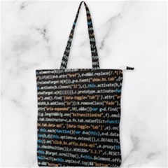 Close Up Code Coding Computer Double Zip Up Tote Bag by Amaryn4rt