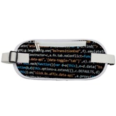 Close Up Code Coding Computer Rounded Waist Pouch by Amaryn4rt