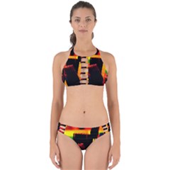 Plastic Brush Color Yellow Red Perfectly Cut Out Bikini Set by Amaryn4rt