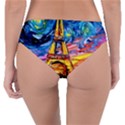 Eiffel Tower Starry Night Print Van Gogh Reversible Classic Bikini Bottoms View2