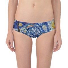 Mosaic Art Vincent Van Gogh Starry Night Classic Bikini Bottoms by Modalart