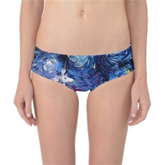 Unicorn Starry Night Print Van Gogh Classic Bikini Bottoms by Modalart