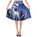 Unicorn Starry Night Print Van Gogh Flared Midi Skirt View1
