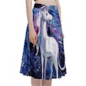 Unicorn Starry Night Print Van Gogh A-Line Full Circle Midi Skirt With Pocket View3