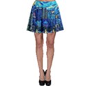 Starry Night Van Gogh Painting Art City Scape Skater Skirt View1