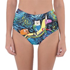 Adventure Time Art Starry Night Van Gogh Reversible High-waist Bikini Bottoms by Modalart