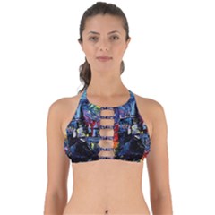 Castle Hogwarts Starry Night Print Van Gogh Parody Perfectly Cut Out Bikini Top by Modalart