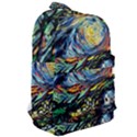 The Great Wall Nature Painting Starry Night Van Gogh Classic Backpack View2