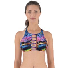 Golden Gate Bridge Starry Night Vincent Van Gogh Perfectly Cut Out Bikini Top by Modalart