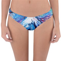 Mount Fuji Art Starry Night Van Gogh Reversible Hipster Bikini Bottoms by Modalart