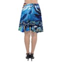 Mount Fuji Art Starry Night Van Gogh Chiffon Wrap Front Skirt View2