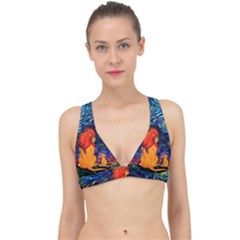 Lion Art Starry Night Van Gogh Classic Banded Bikini Top by Modalart
