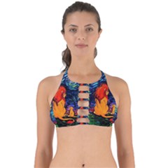 Lion Art Starry Night Van Gogh Perfectly Cut Out Bikini Top by Modalart