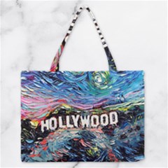 Hollywood Art Starry Night Van Gogh Zipper Medium Tote Bag by Modalart