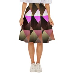 Abstract Geometric Triangles Shapes Classic Short Skirt by Pakjumat