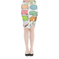Set Collection Balloon Image Midi Wrap Pencil Skirt by Pakjumat