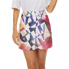 Abstract Art Work 1 Mini Front Wrap Skirt by mbs123