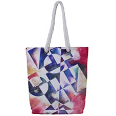 Abstract Art Work 1 Full Print Rope Handle Tote (small) by mbs123
