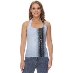 Rain Raindrop Drop Of Water Drip Basic Halter Top by Amaryn4rt