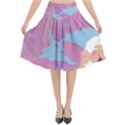 Pink Mountains Grand Canyon Psychedelic Mountain Flared Midi Skirt View1