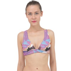 Pink Mountains Grand Canyon Psychedelic Mountain Classic Banded Bikini Top by Modalart