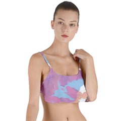 Pink Mountains Grand Canyon Psychedelic Mountain Layered Top Bikini Top  by Modalart
