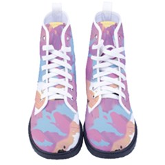 Pink Mountains Grand Canyon Psychedelic Mountain Men s High-top Canvas Sneakers by Modalart