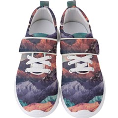 Adventure Psychedelic Mountain Men s Velcro Strap Shoes by Modalart