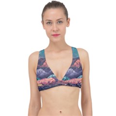 Adventure Psychedelic Mountain Classic Banded Bikini Top by Modalart