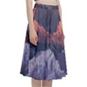 Adventure Psychedelic Mountain A-Line Full Circle Midi Skirt With Pocket View3