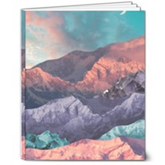 Adventure Psychedelic Mountain 8  X 10  Softcover Notebook by Modalart