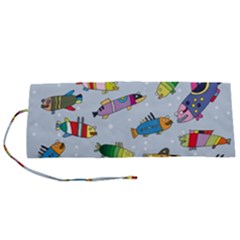 Fish Ocean Sea Water Diving Blue Roll Up Canvas Pencil Holder (s) by Modalart