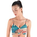Leaves Boho Plant Bohemian Drawing Woven Tie Front Bralet View1