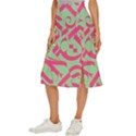 Pattern Ornament Gothic Style Elegant Font Tattoos Midi Panel Skirt View2