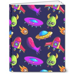 Space Pattern 8  X 10  Hardcover Notebook by Bedest