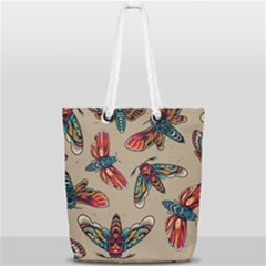 Tattoos Colorful Seamless Pattern Full Print Rope Handle Tote (small) by Bedest